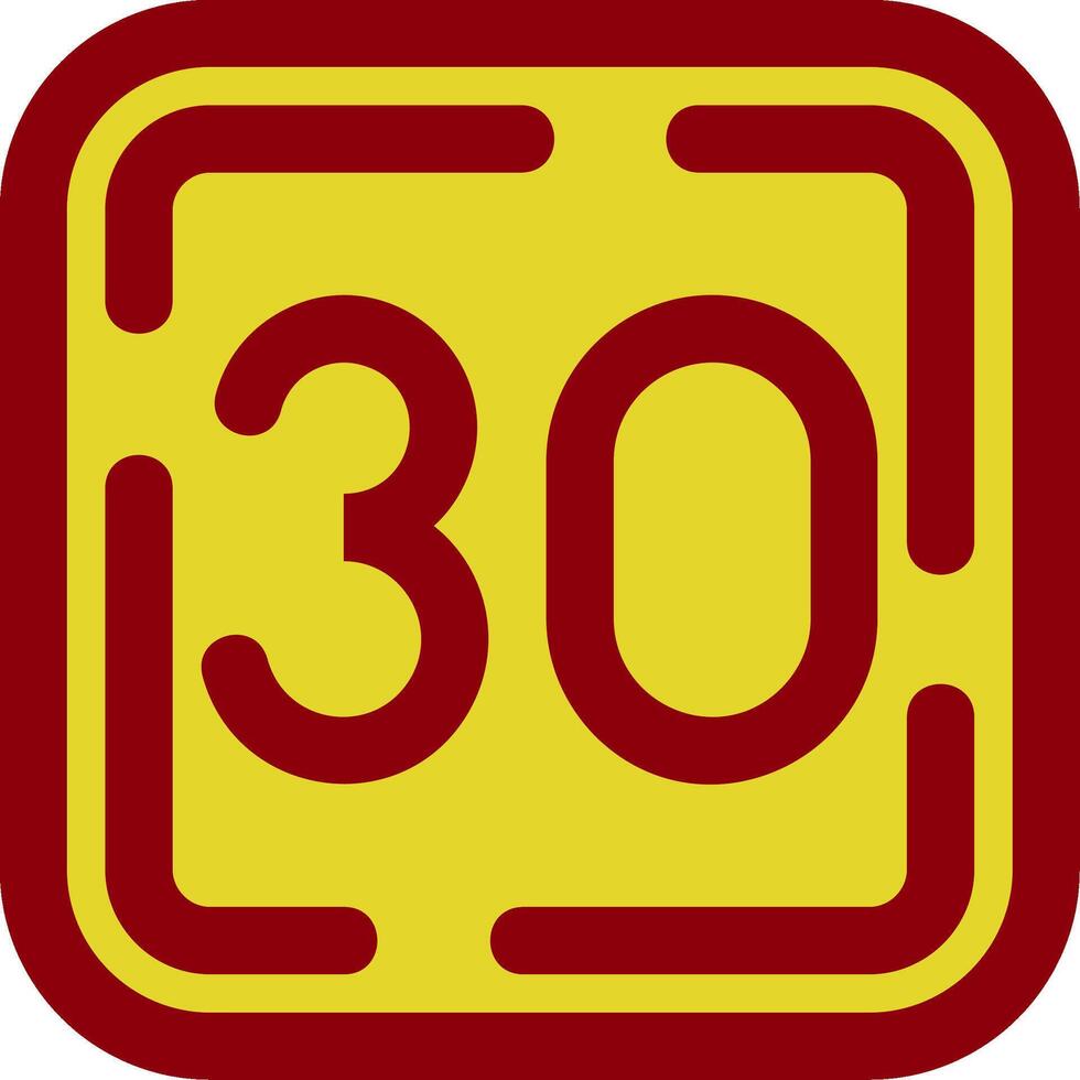 Thirty Vintage Icon vector