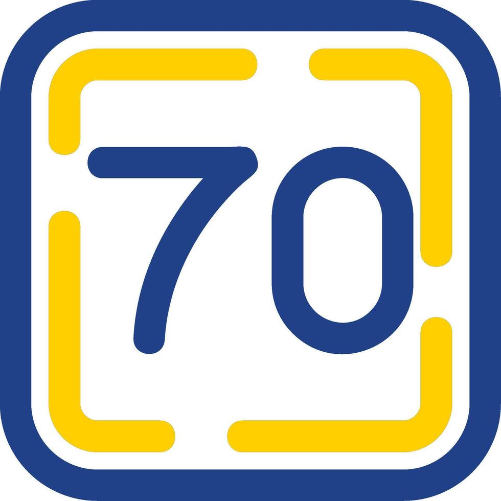 Seventy Line Circle Icon vector
