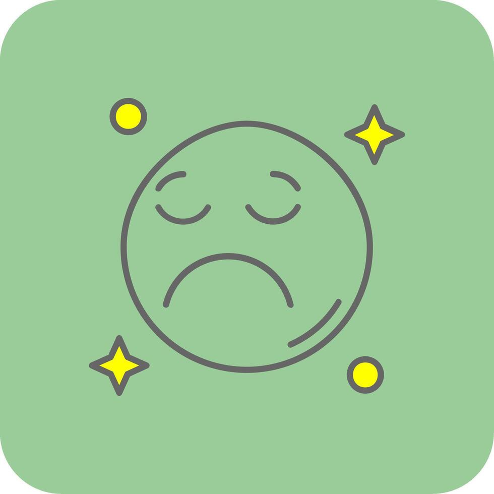 Sad Filled Yellow Icon vector