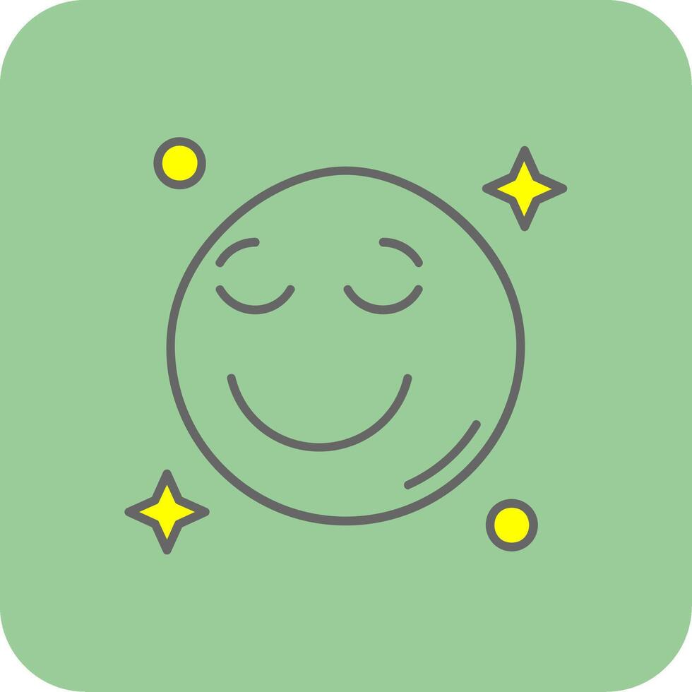 Relieved Filled Yellow Icon vector