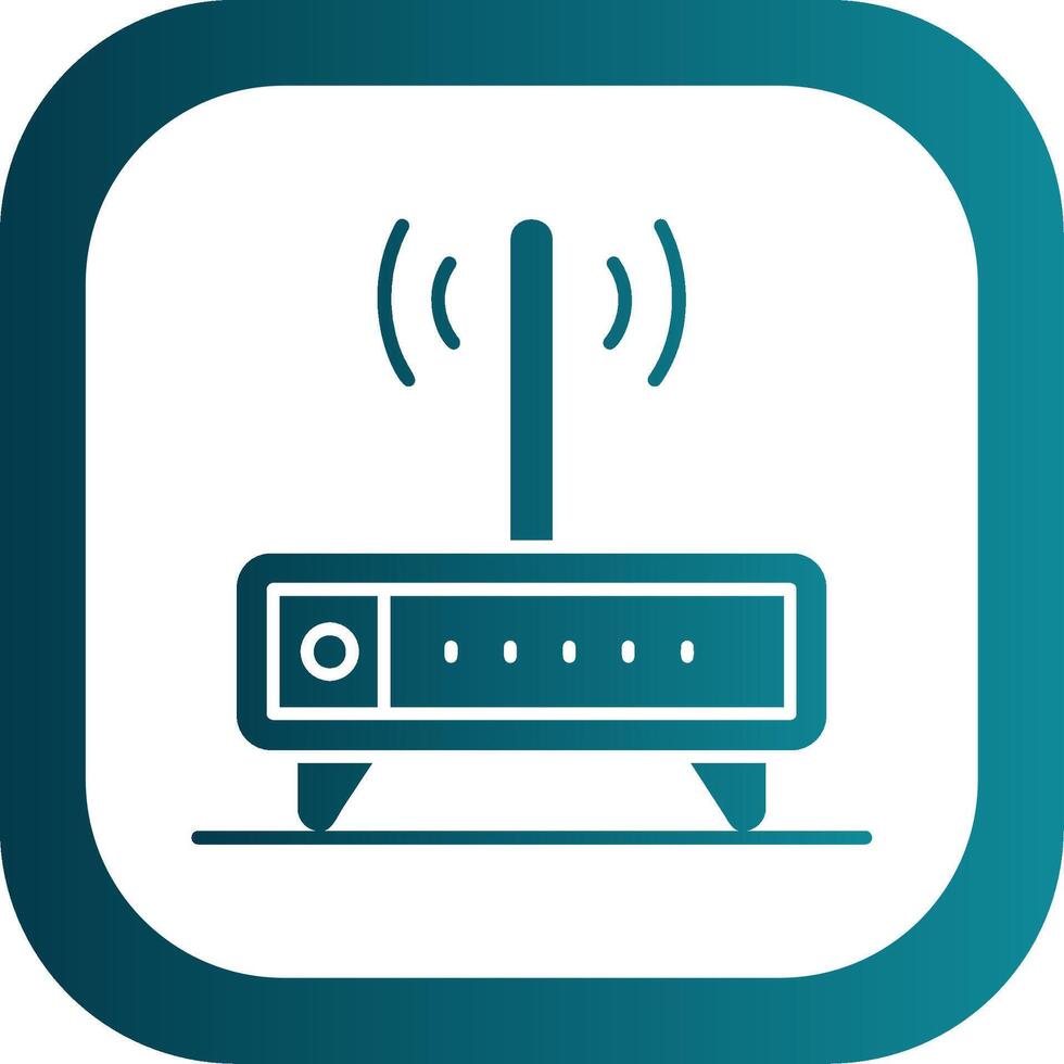 Modem Glyph Gradient Round Corner Icon vector