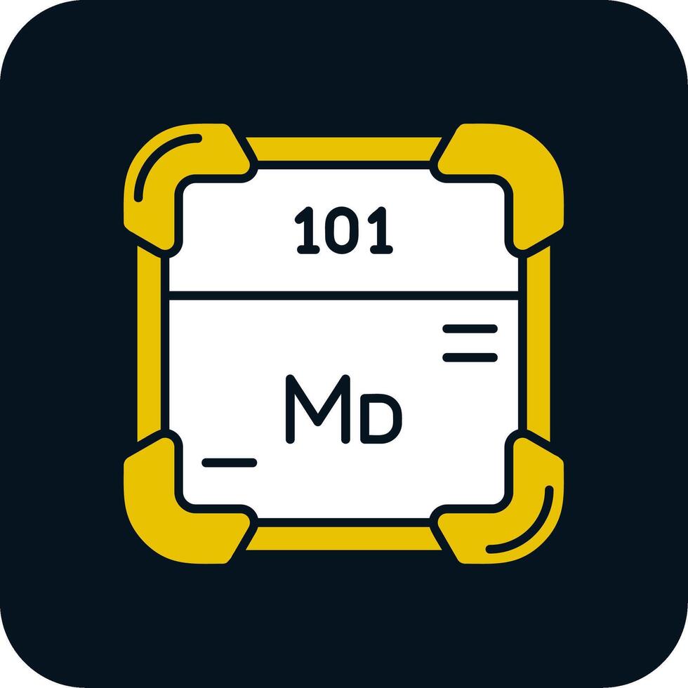 Mendelevium Glyph Two Color Icon vector