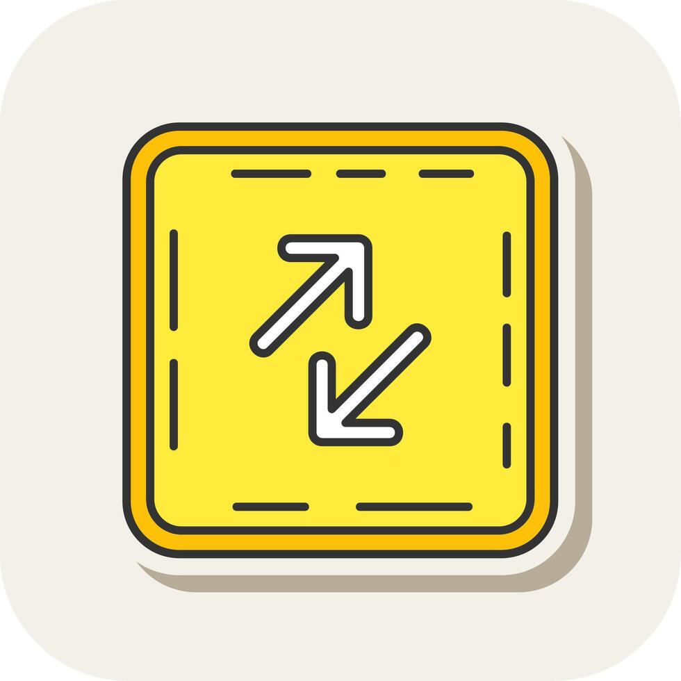 Swap Line Filled White Shadow Icon vector