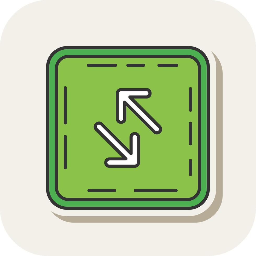 Swap Line Filled White Shadow Icon vector