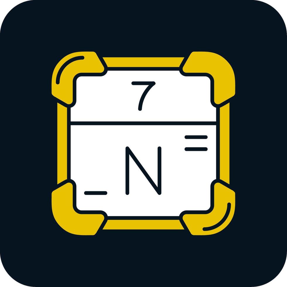 Nitrogen Glyph Two Color Icon vector