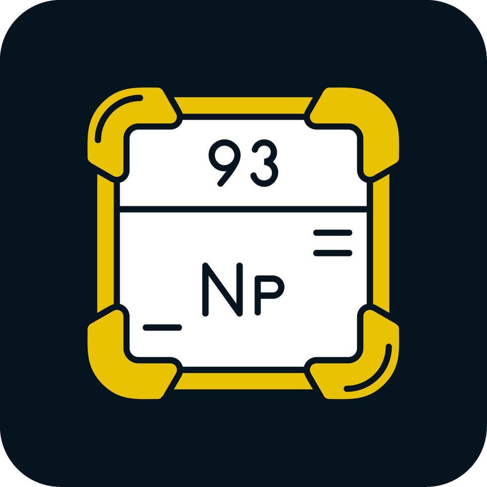 Neptunium Glyph Two Color Icon vector
