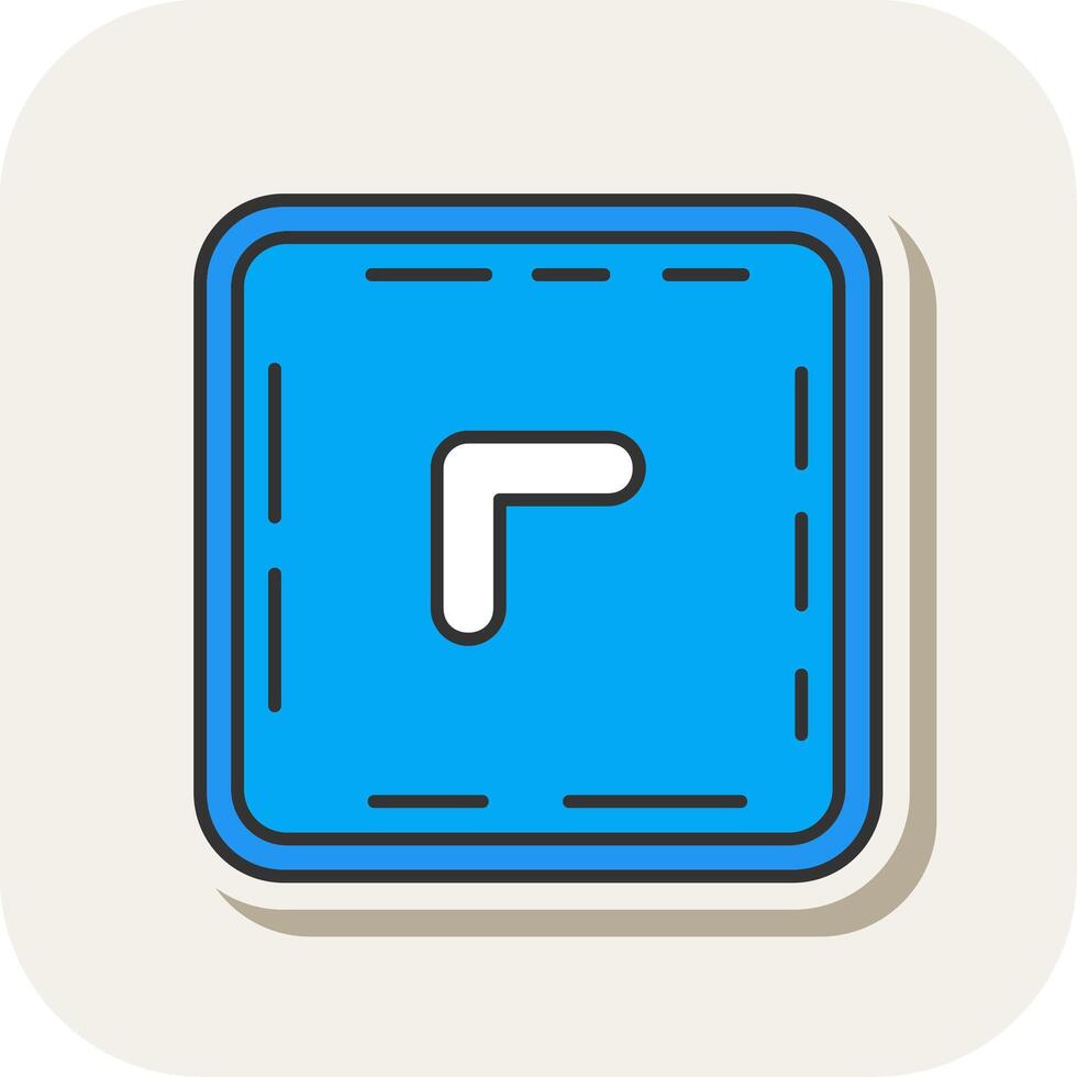 Chevron Line Filled White Shadow Icon vector