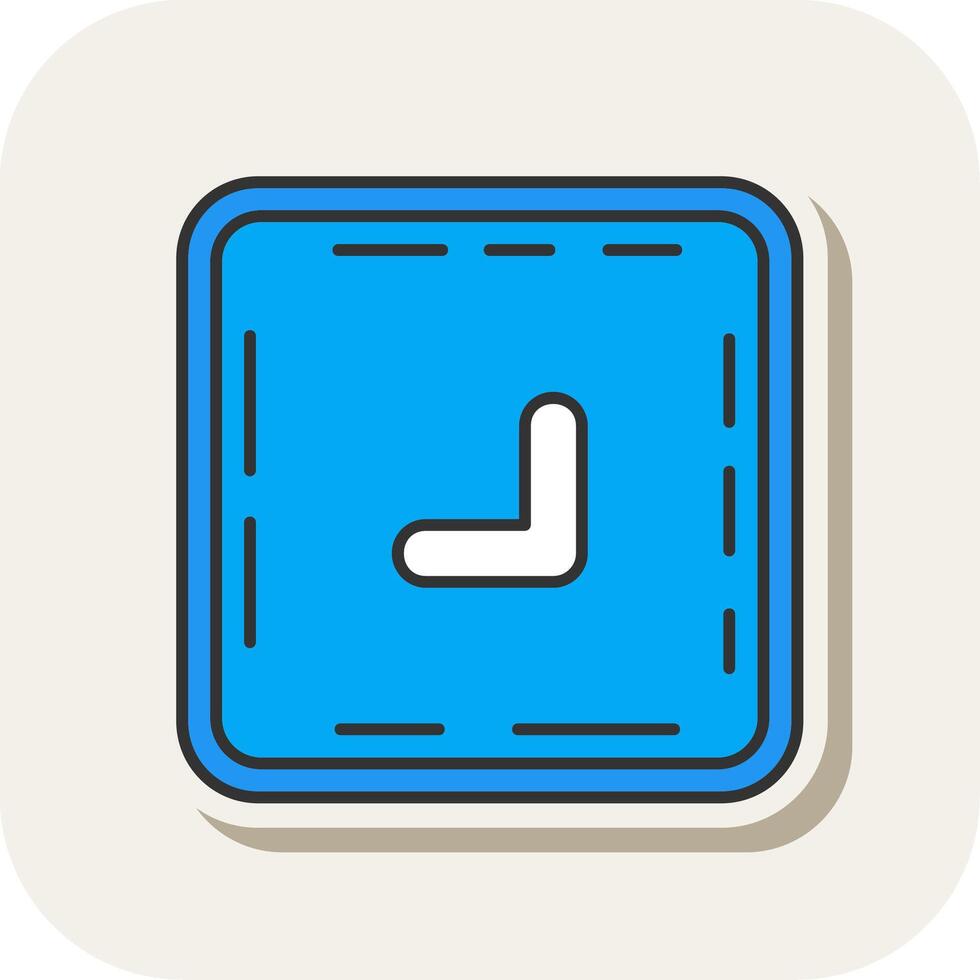Chevron Line Filled White Shadow Icon vector