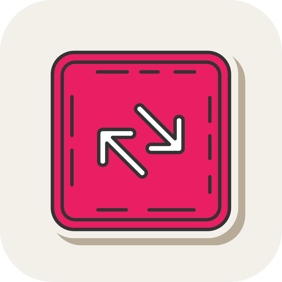 Swap Line Filled White Shadow Icon vector
