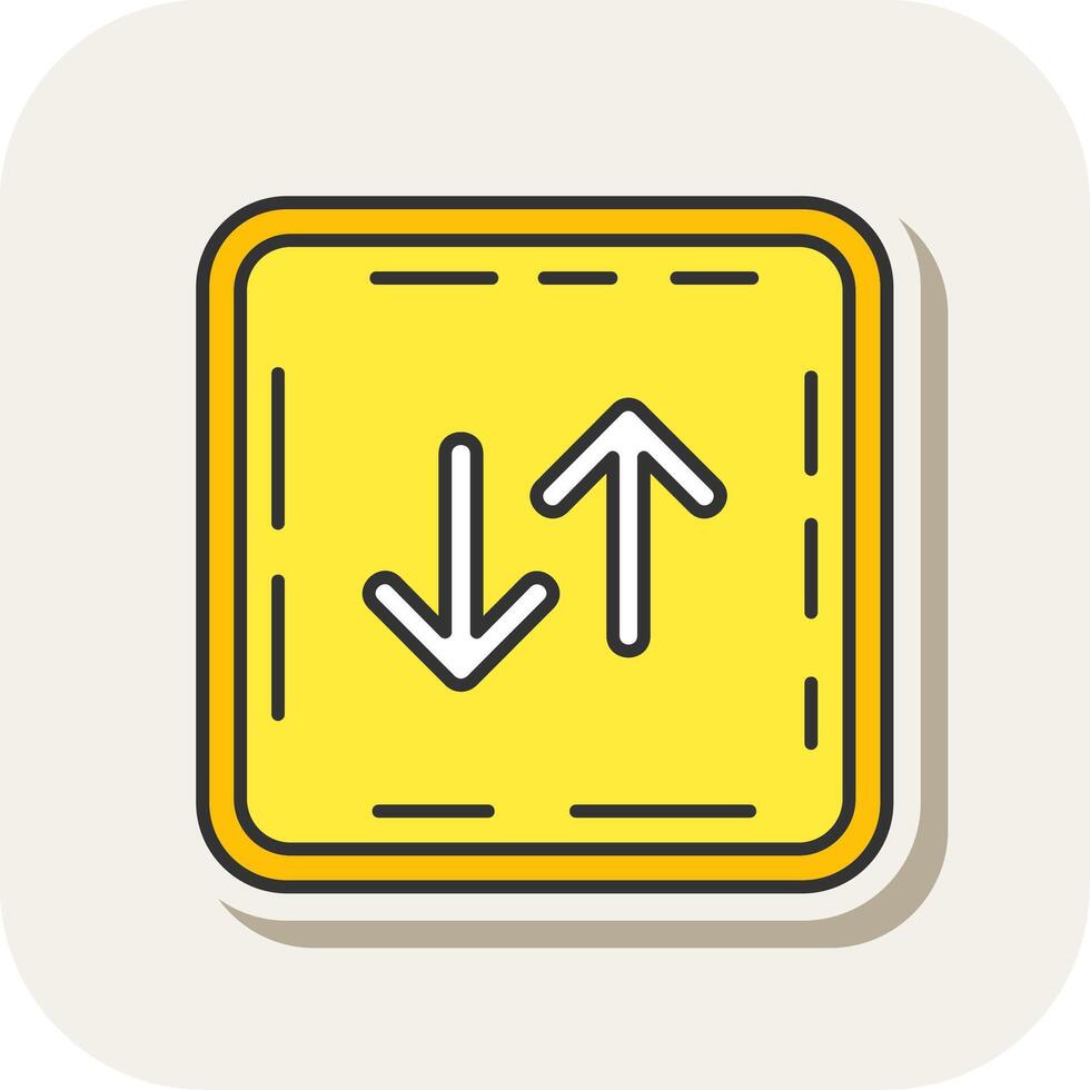 Swap Line Filled White Shadow Icon vector