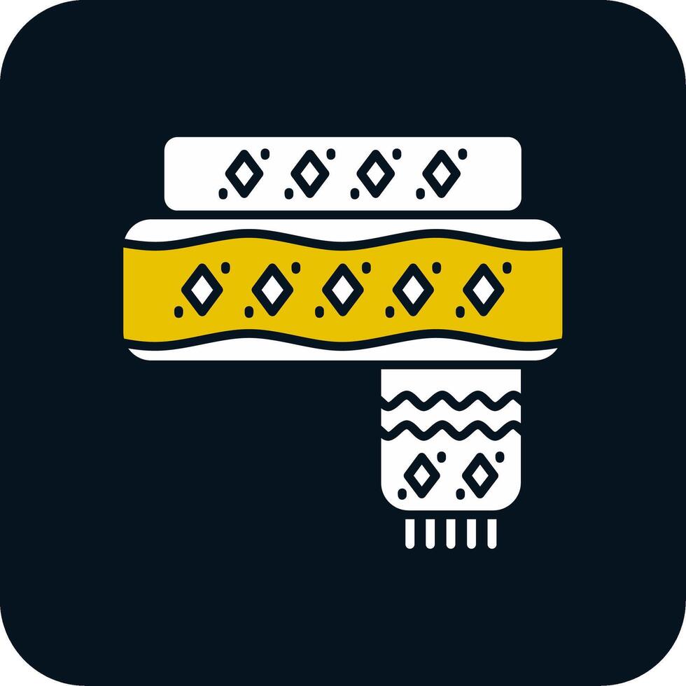 Scarf Glyph Two Color Icon vector