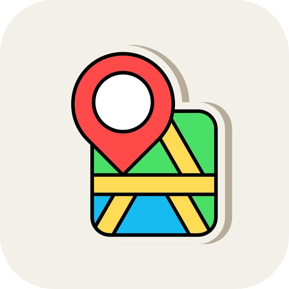 Placeholder Line Filled White Shadow Icon vector