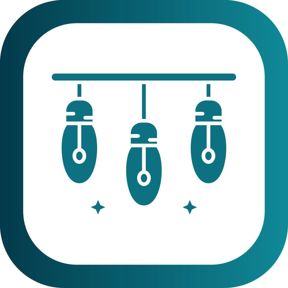 Lights Glyph Gradient Round Corner Icon vector