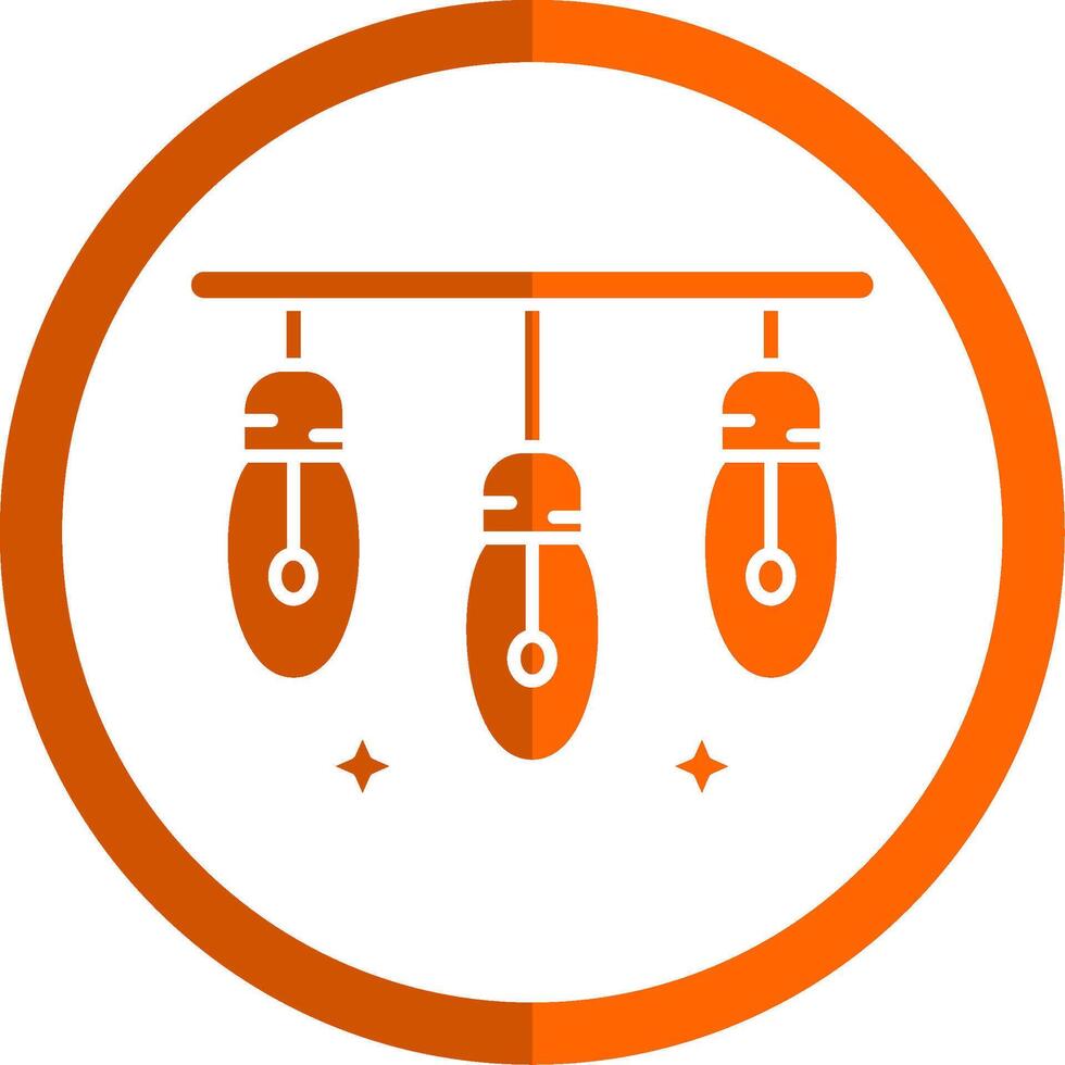 Lights Glyph Orange Circle Icon vector