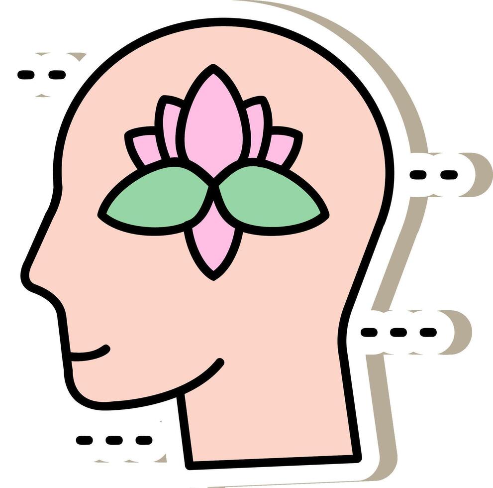Meditation Line Filled White Shadow Icon vector