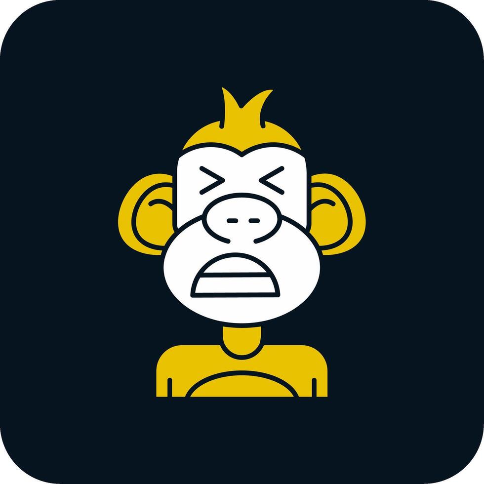 Anguish Glyph Two Color Icon vector