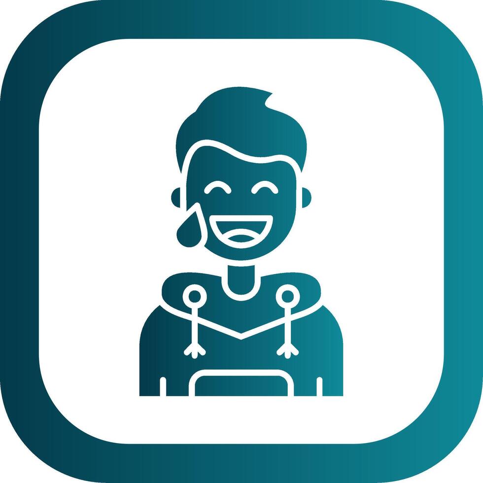 Sweat Glyph Gradient Round Corner Icon vector
