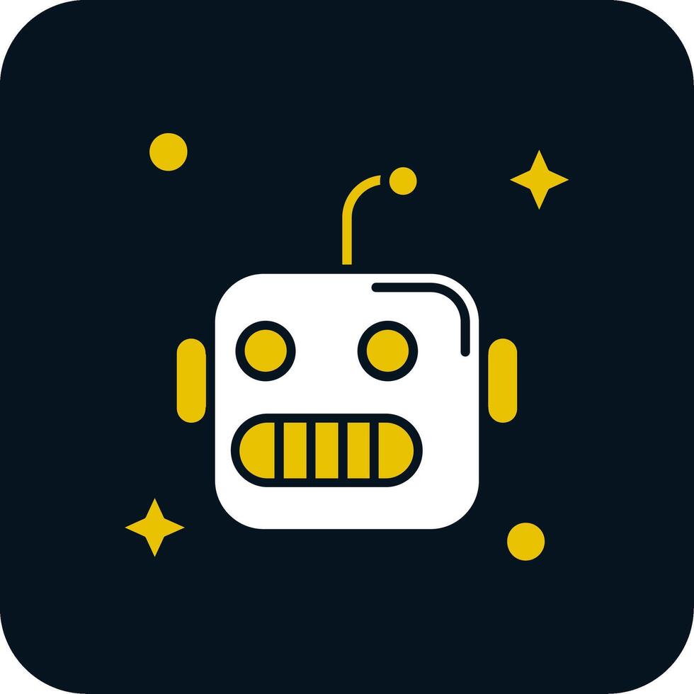 Robot Glyph Two Color Icon vector