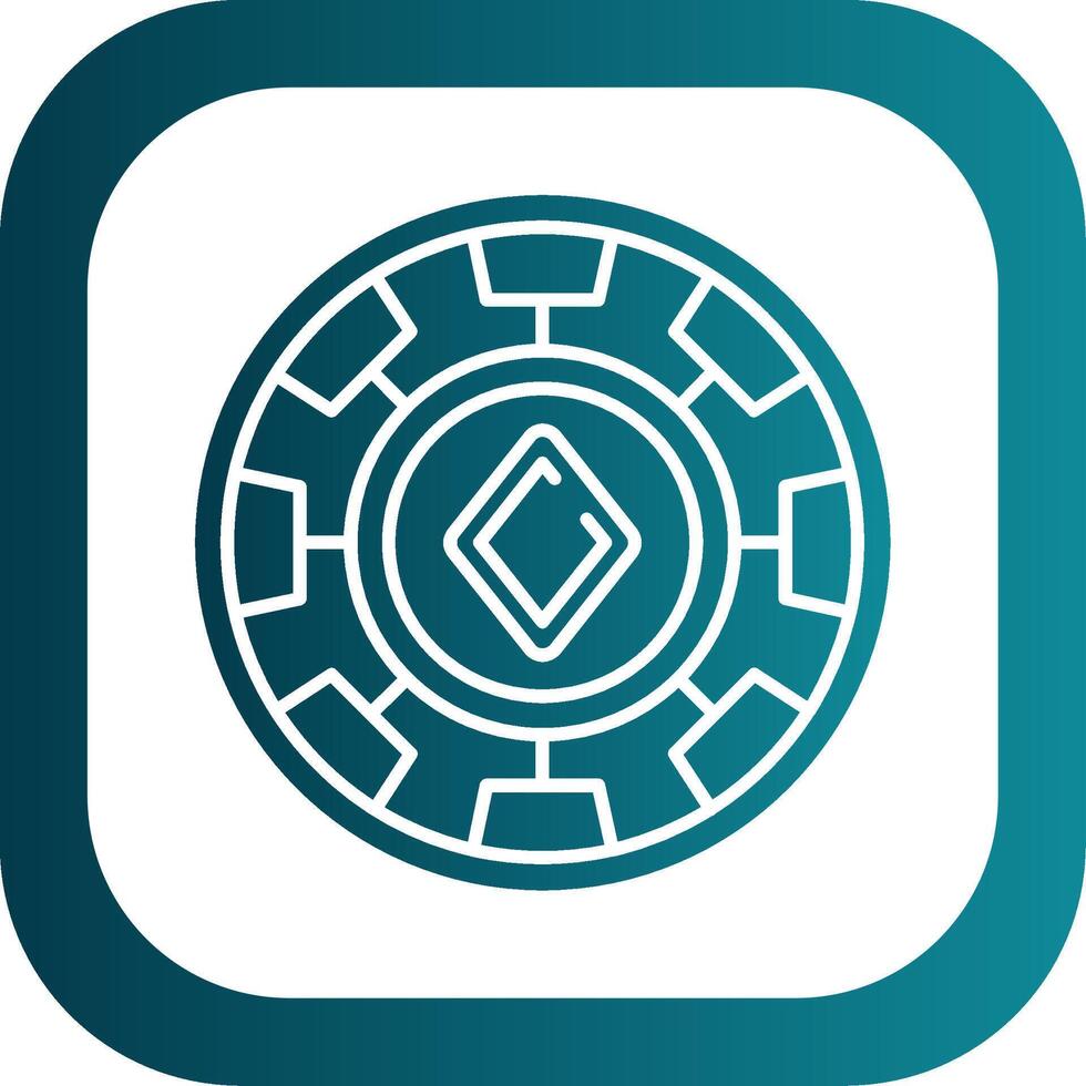 Chip Glyph Gradient Round Corner Icon vector