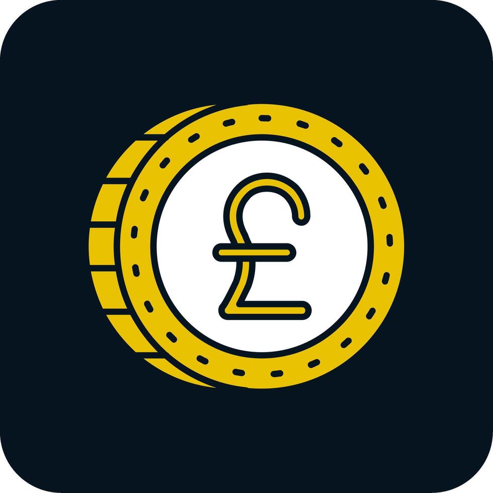 Pound Glyph Two Color Icon vector