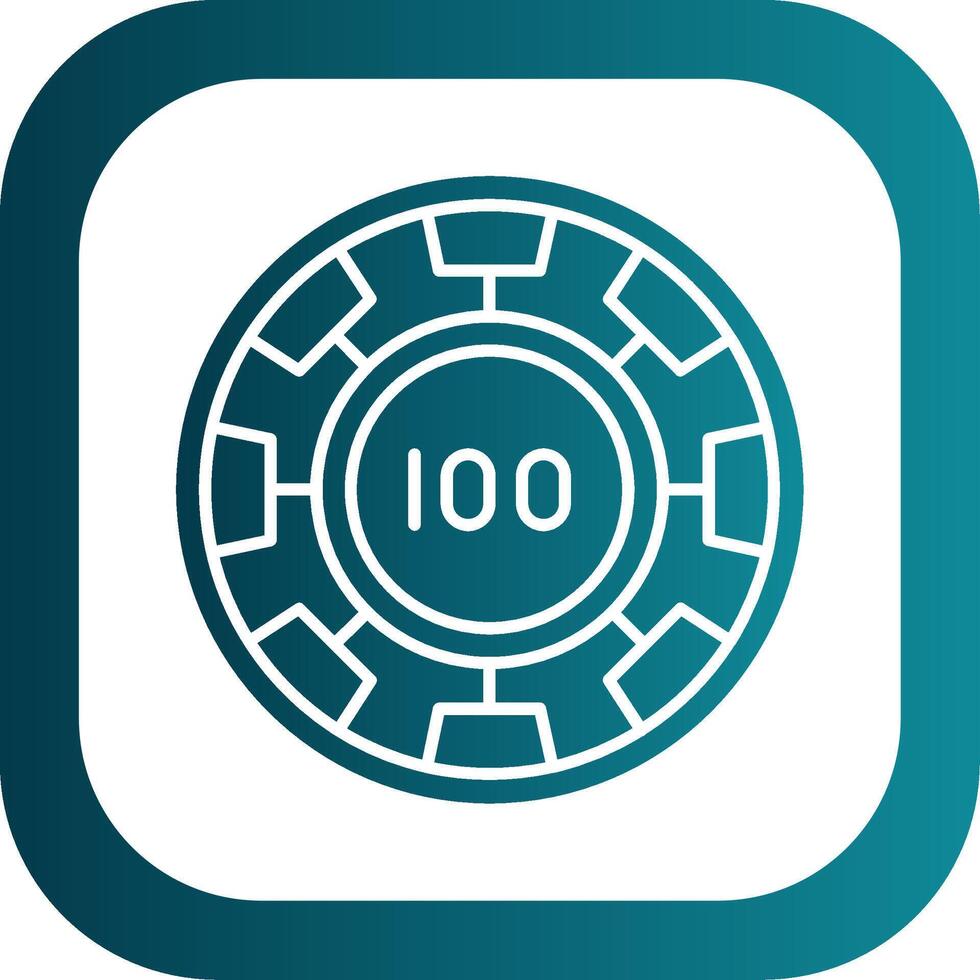 Chip Glyph Gradient Round Corner Icon vector