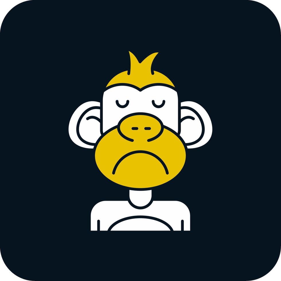 Sad Glyph Two Color Icon vector