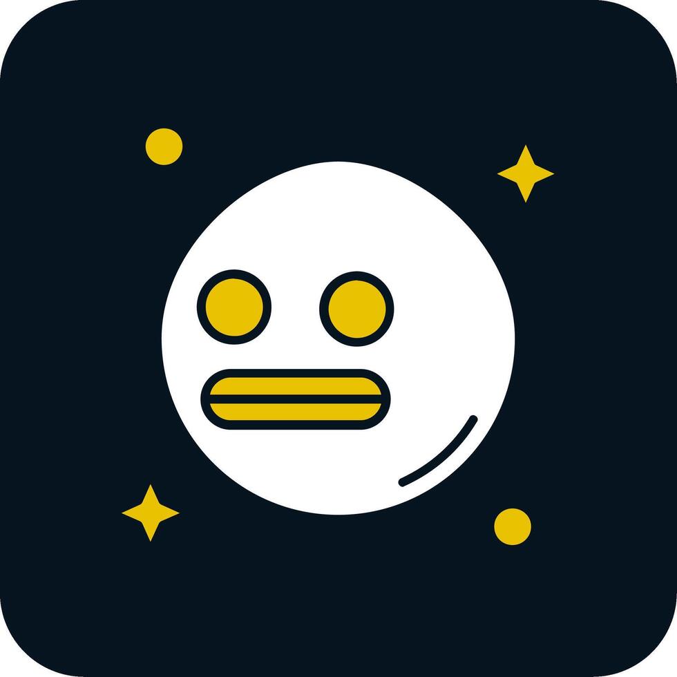 Shocked Glyph Two Color Icon vector