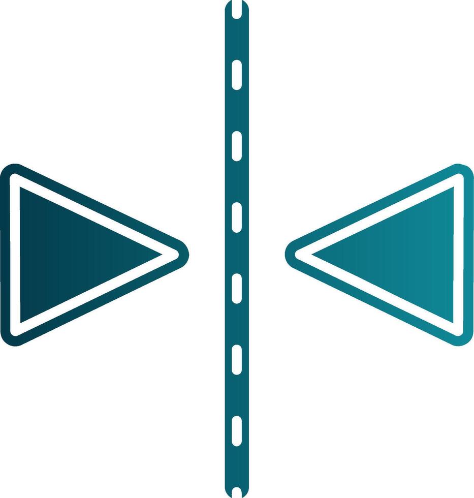 Flip Glyph Gradient Round Corner Icon vector