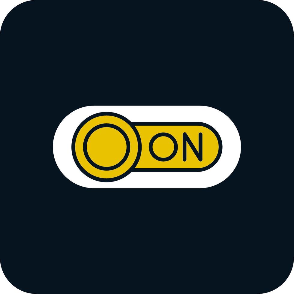 On Glyph Two Color Icon vector
