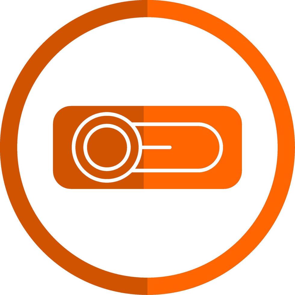 Switch Glyph Orange Circle Icon vector