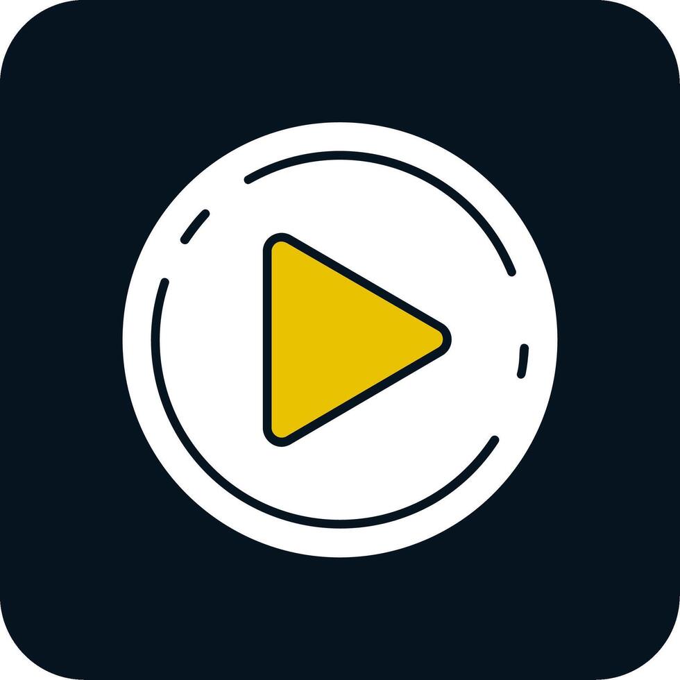 Play Glyph Two Color Icon vector