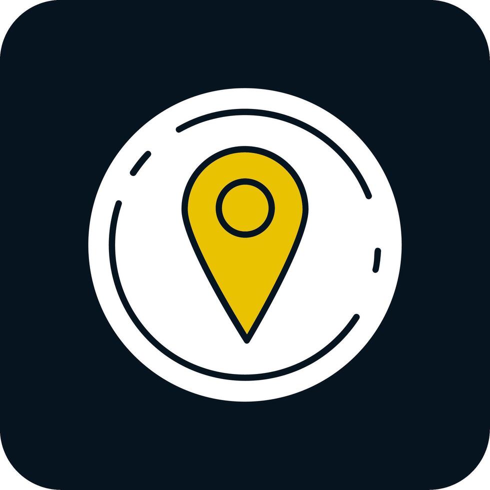 Location Glyph Two Color Icon vector