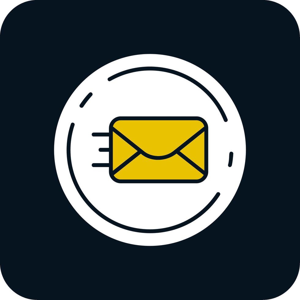 Send Glyph Two Color Icon vector