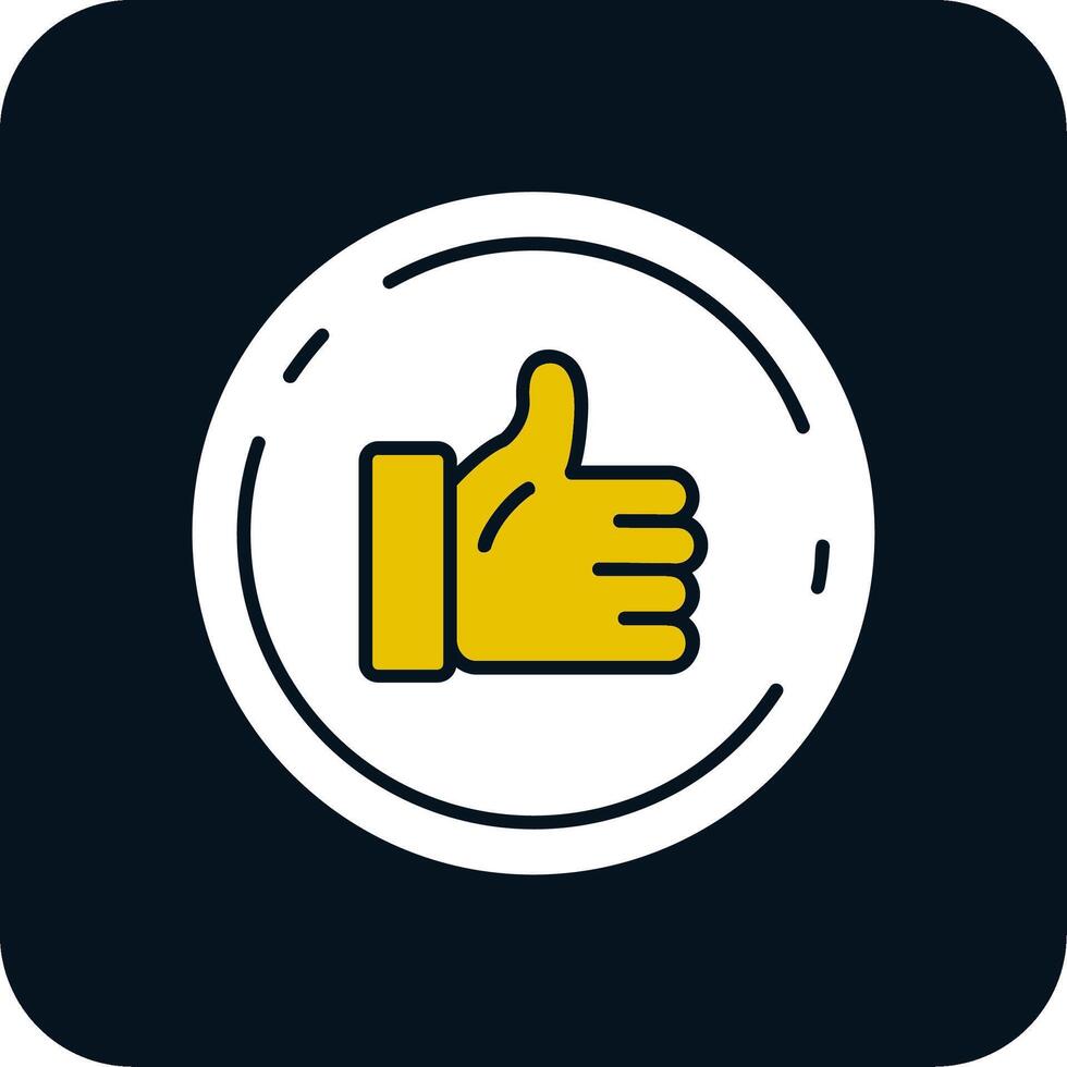 Like Glyph Two Color Icon vector