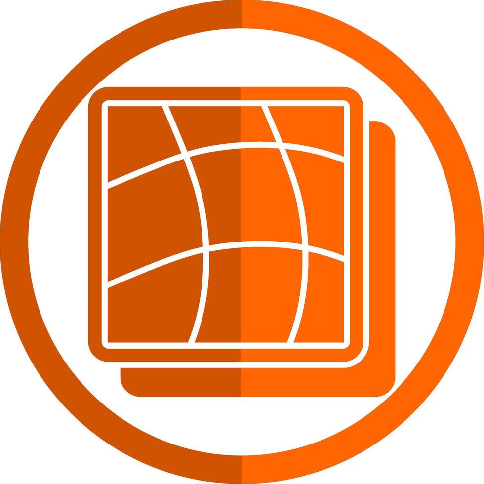 deformación glifo naranja circulo icono vector