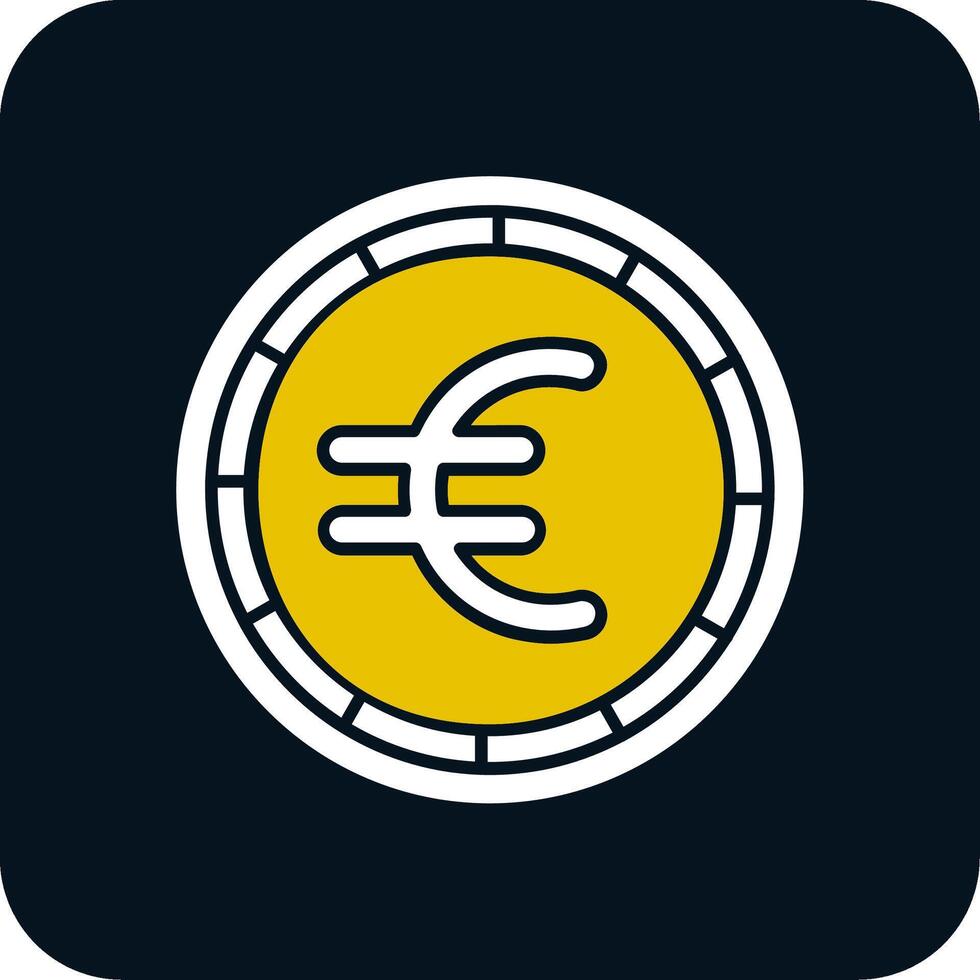 euro glifo icono de dos colores vector