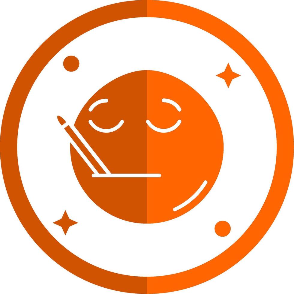 enfermo glifo naranja circulo icono vector