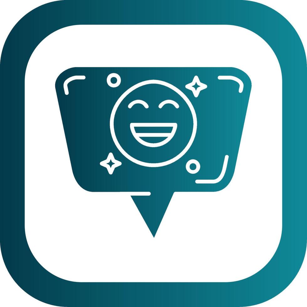 Emoji Glyph Gradient Round Corner Icon vector