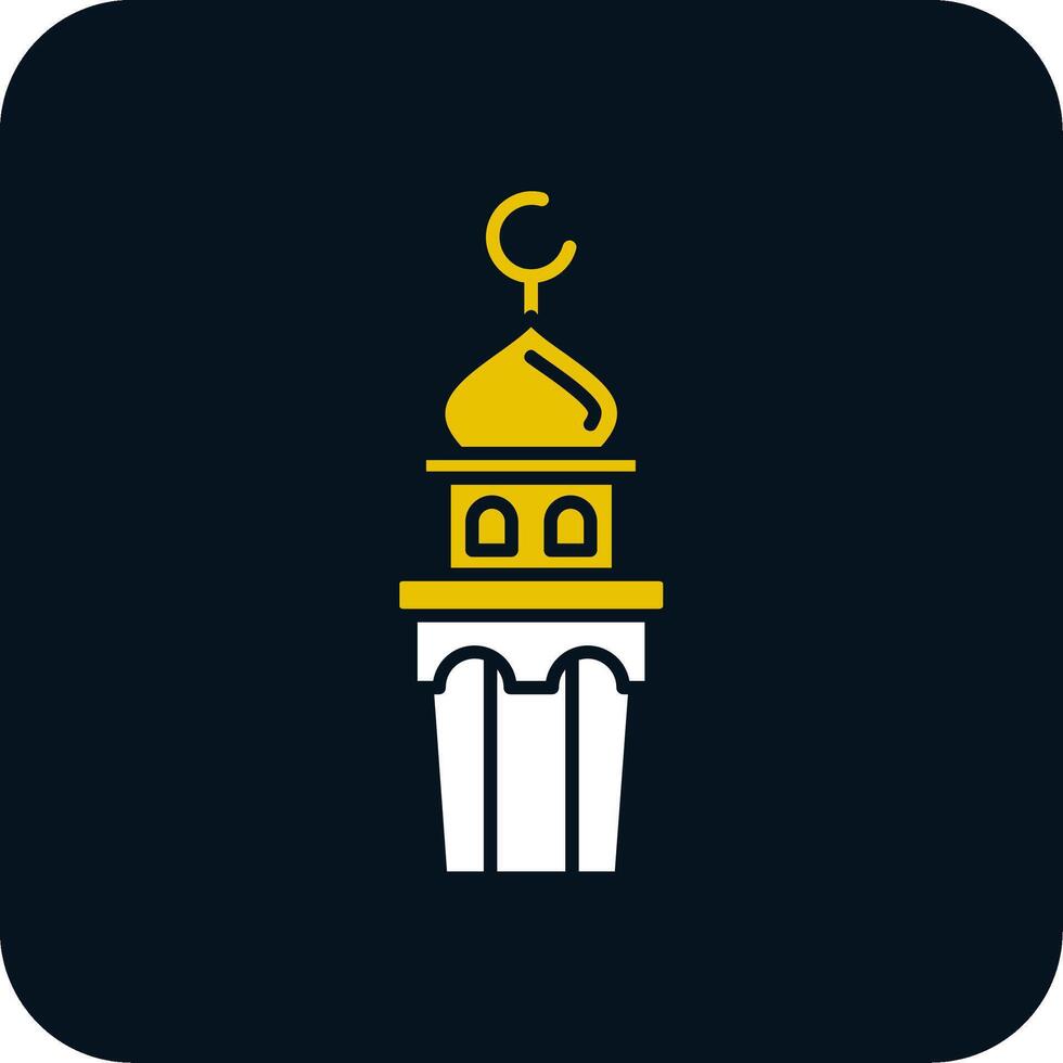 Minaret Glyph Two Color Icon vector