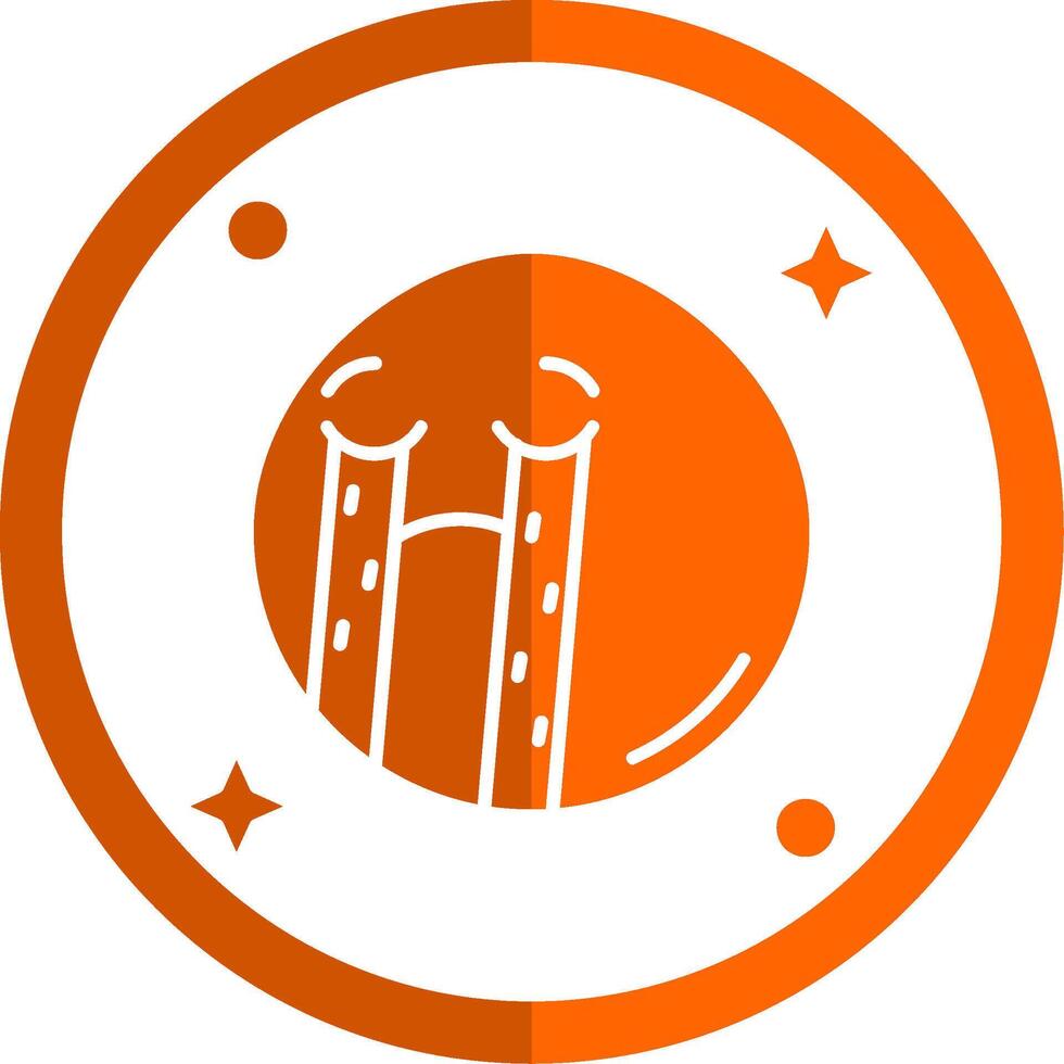 Cry Glyph Orange Circle Icon vector