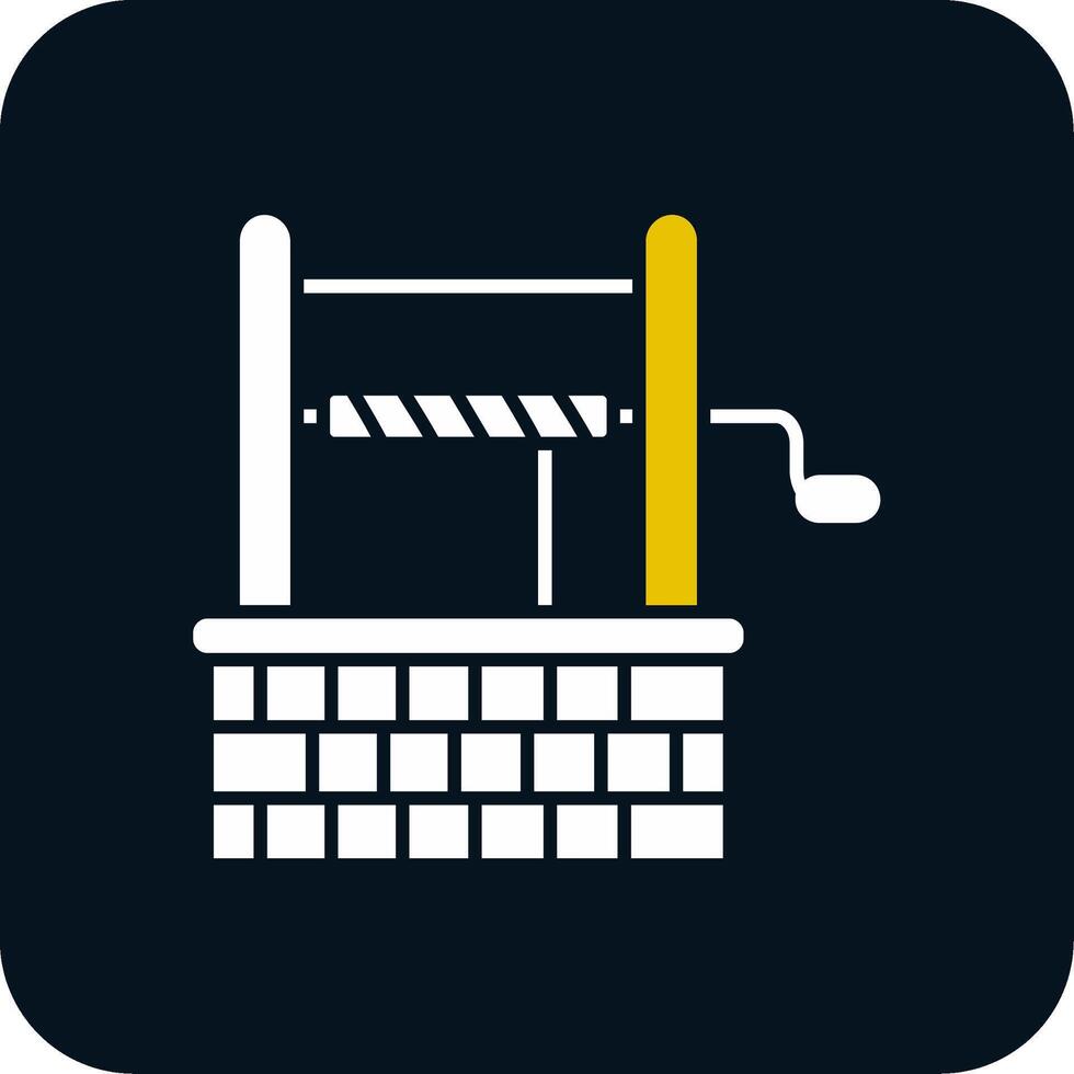 Well Glyph Two Color Icon vector