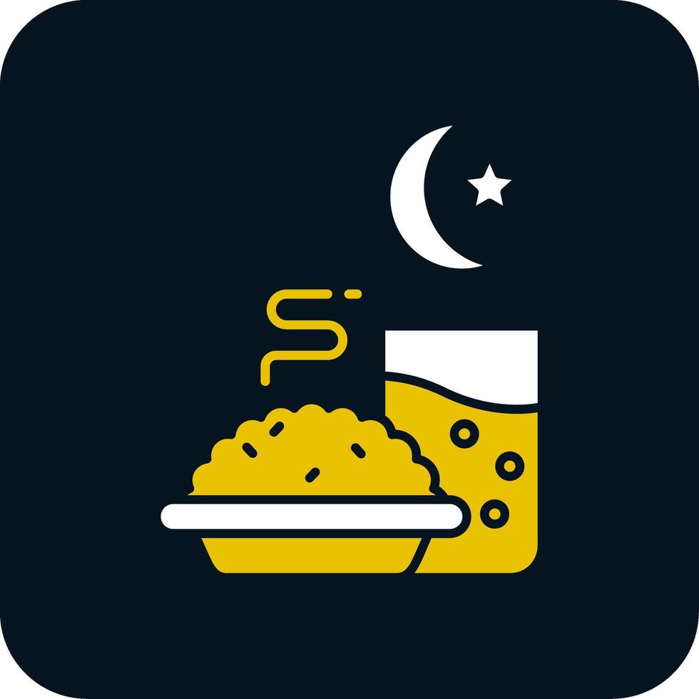 Iftar Glyph Two Color Icon vector