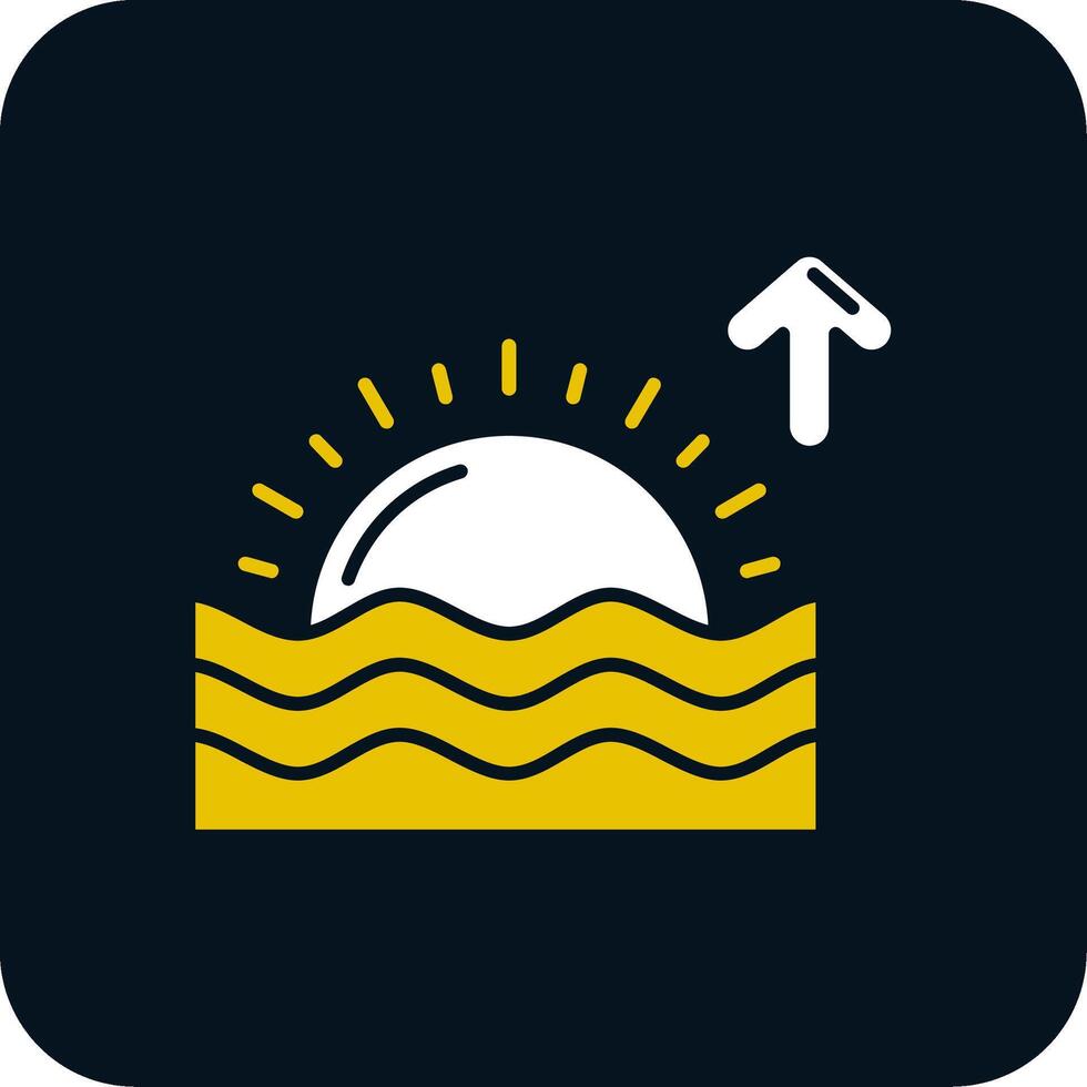 Sunrise Glyph Two Color Icon vector