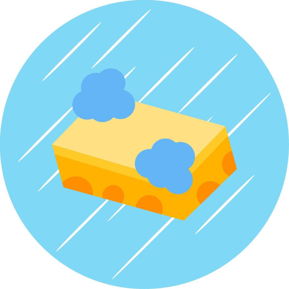 Sponge Flat Blue Circle Icon vector