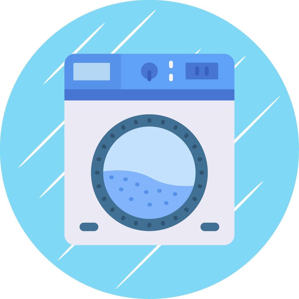 lavandería plano azul circulo icono vector