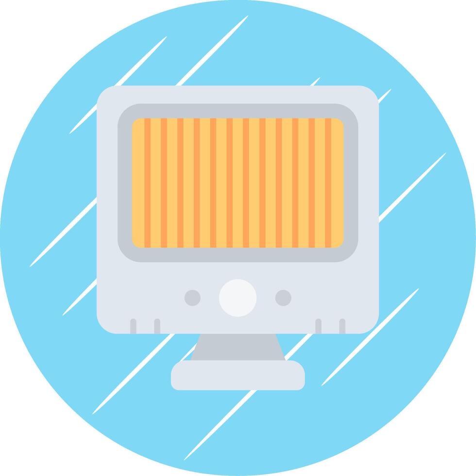 Heater Flat Blue Circle Icon vector