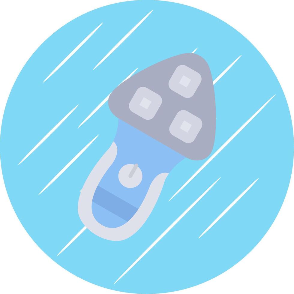 maquinilla de afeitar plano azul circulo icono vector