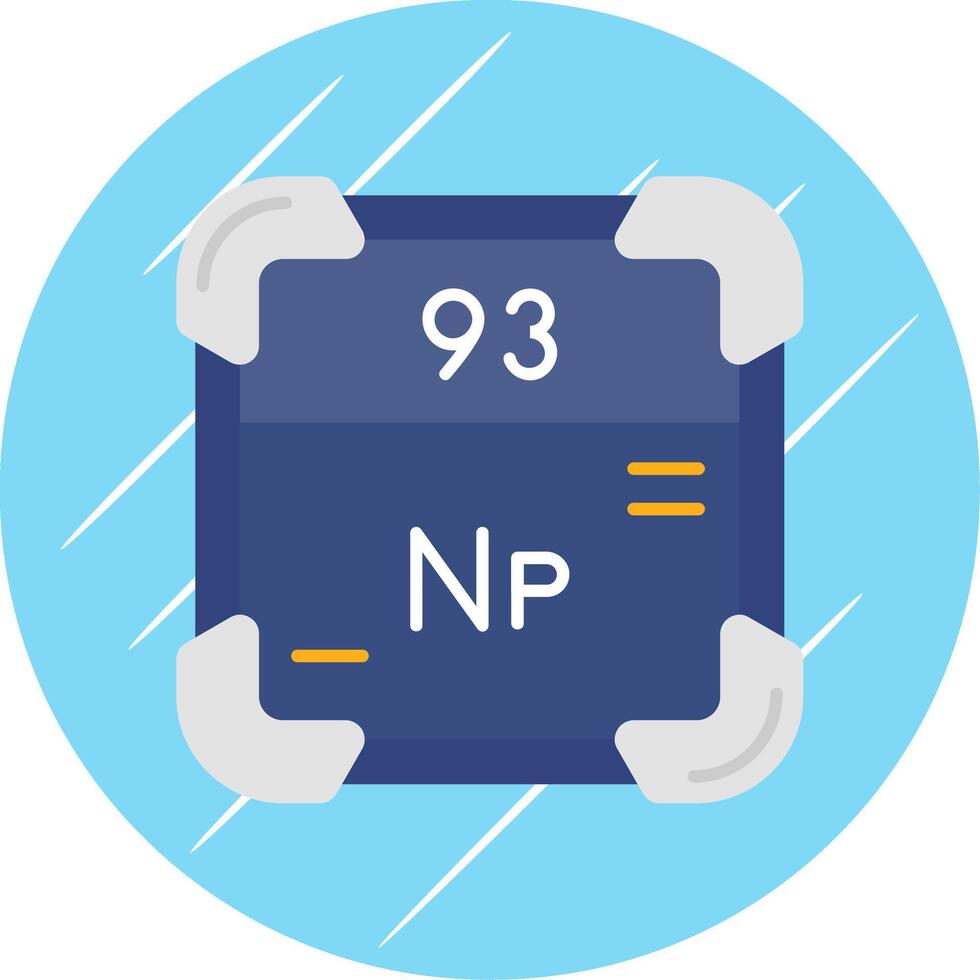 neptunio plano azul circulo icono vector