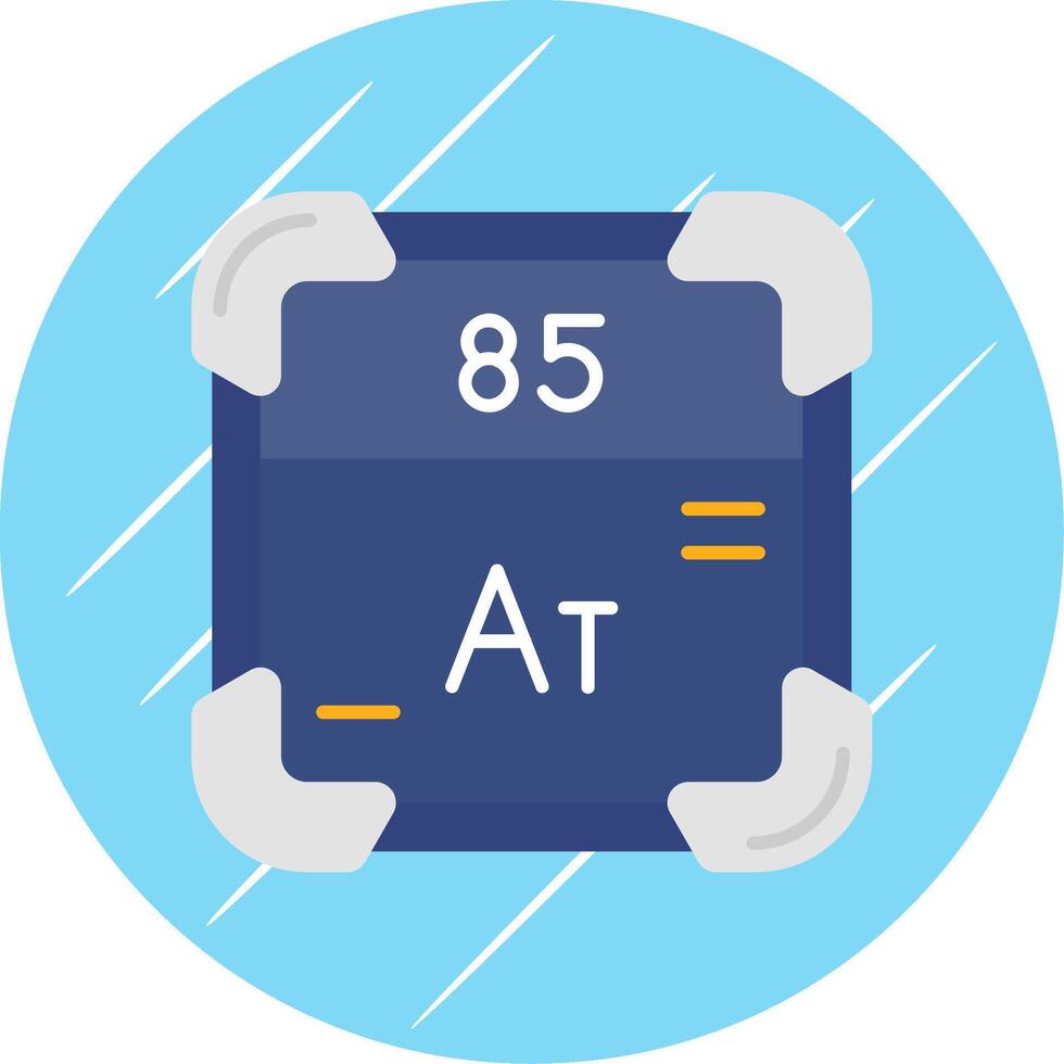 Astatine Flat Blue Circle Icon vector