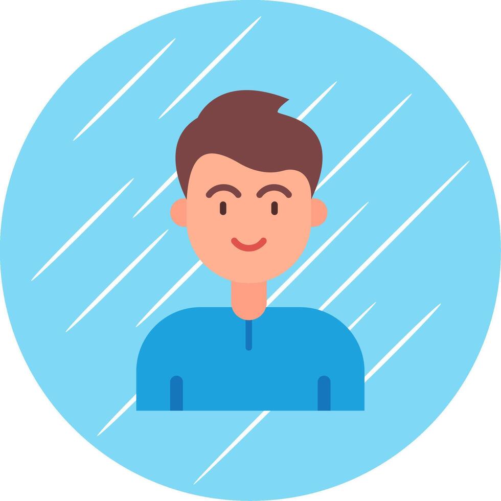 User Flat Blue Circle Icon vector